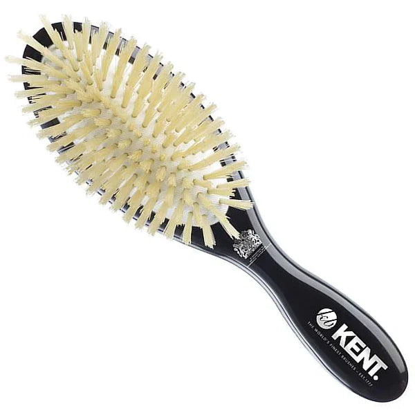 KENT CSGM Classic Shine Medium Soft White Pure Bristle Hairbrush - Kess Hair and Beauty