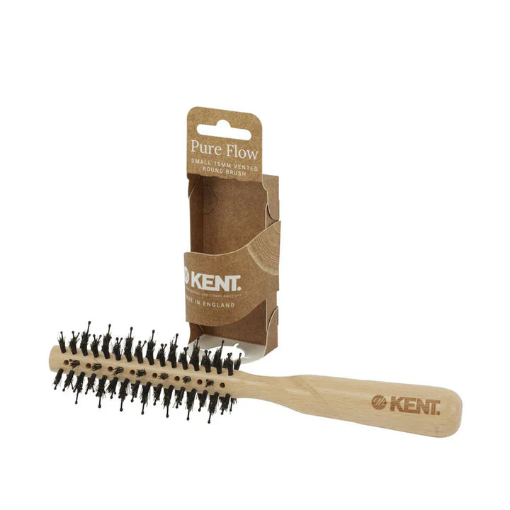 KENT LPF4 "Pure Flow" Small Vented 15mm Bristle Nylon Mix Round Brush - Kess Hair and Beauty