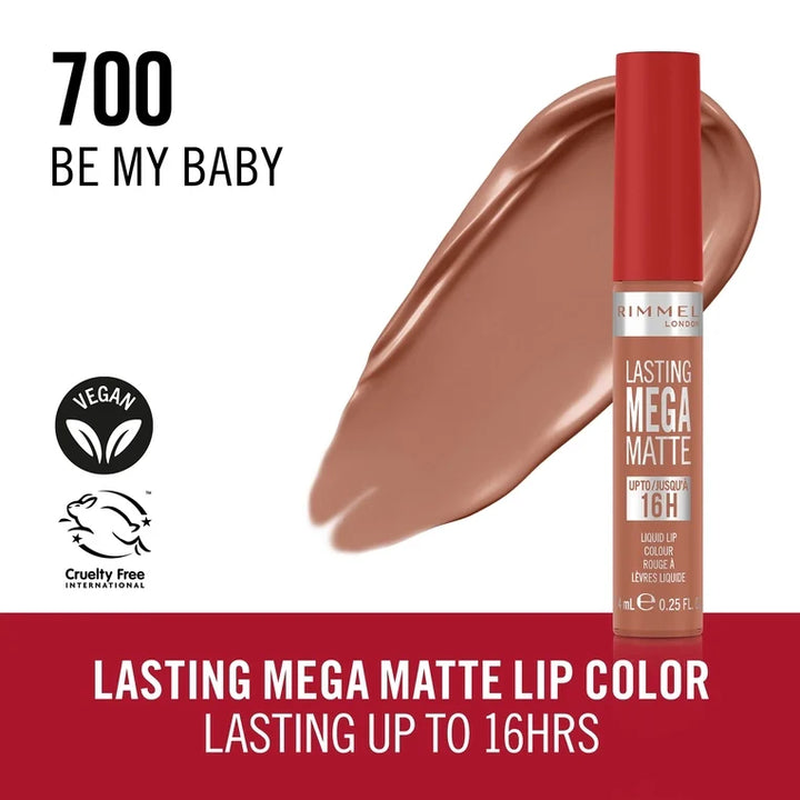 Rimmel London - Lasting Mega Matte Liquid Lip Colour Shade No. 700 Be My Baby