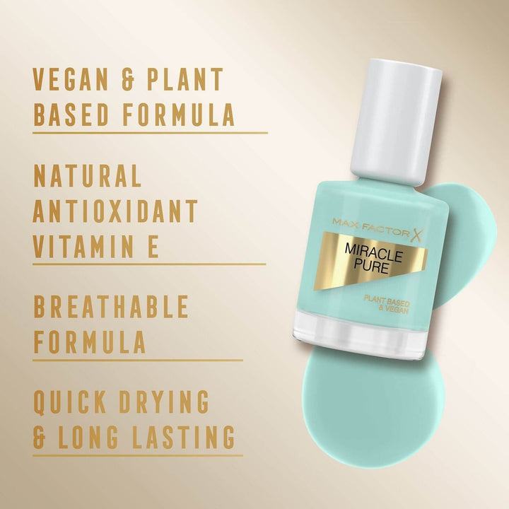 Max Factor Miracle Pure Nail Polish 12ml Shade No. 840 Moonstone Blue