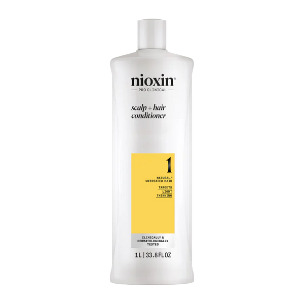 Nioxin System 1 Scalp + Hair Thickening Conditioner for Natural Hair with Light Thinning 1 Litre - Kess Hair and Beauty