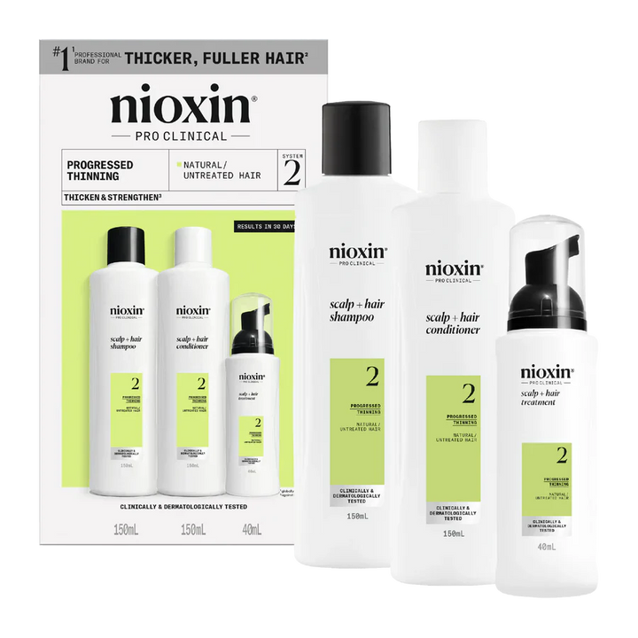 Nioxin Scalp + Hair Thickening System 2 Trial Kit for Natural Hair with Progressed Thinning - Kess Hair and Beauty