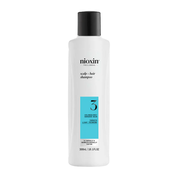 Nioxin System 3 Scalp + Hair Thickening Shampoo For Damaged Hair with Light Thinning 300ml - Kess Hair and Beauty