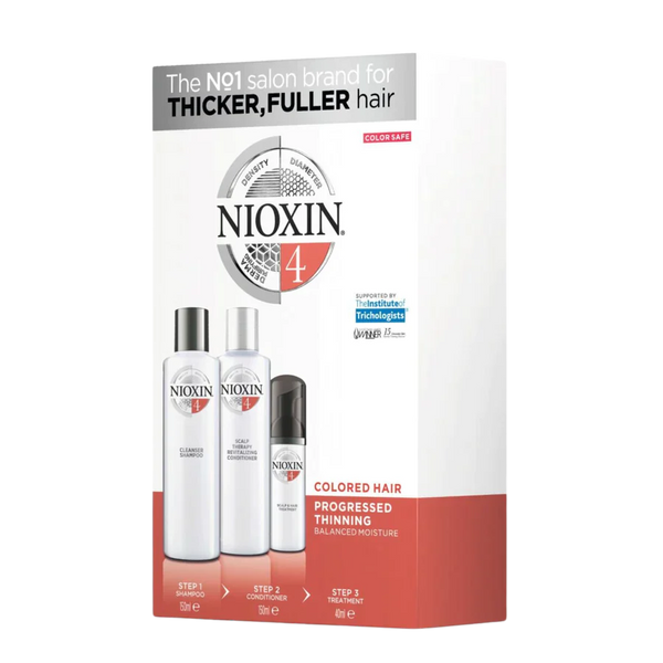 Nioxin System 4 Trio Gift Pack For Coloured Hair With Progressed Thinning - Kess Hair and Beauty