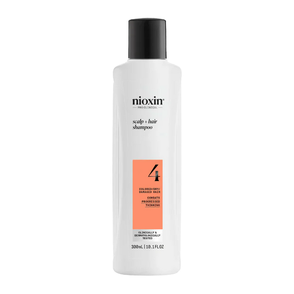 Nioxin System 4 Scalp + Hair Thickening Shampoo For Damaged Hair with Progressed Thinning 300ml - Kess Hair and Beauty