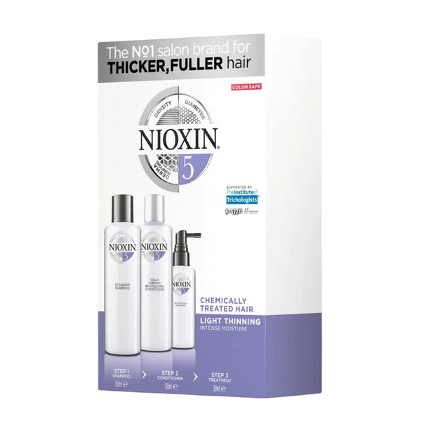 Nioxin System 5 Trio Gift Pack For Chemically Treated Hair With Light Thinning - Kess Hair and Beauty
