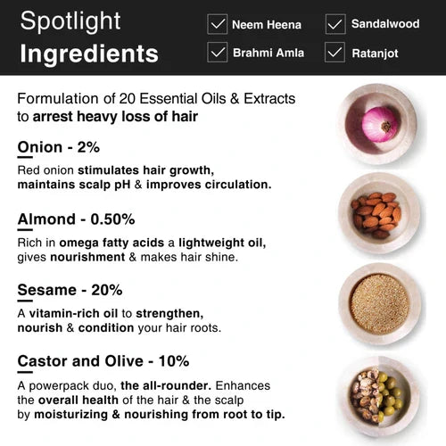 SoulFlower - Onion Amla Hair Growth Oil for Strengthening & Hair Fall Control 120ml