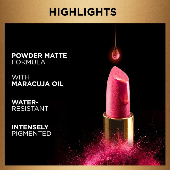 MyGlamm - Manish Malhotra Powder Matte Lipstick - Nude Nuance (Purple with Brown Shade) | Water-resistant, Luxurious, Powder Matte Lip Colour