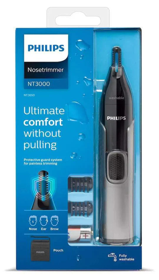 Nose trimmer series 3000 Nose, ear & eyebrow trimmer NT3650/16 - Kess Hair and Beauty