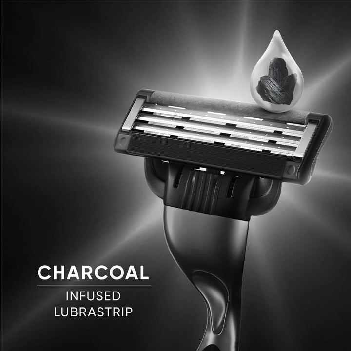 Gillette - Mach3 Charcoal Bright Glow Shaving Razor with New Enhanced Lubrastrip