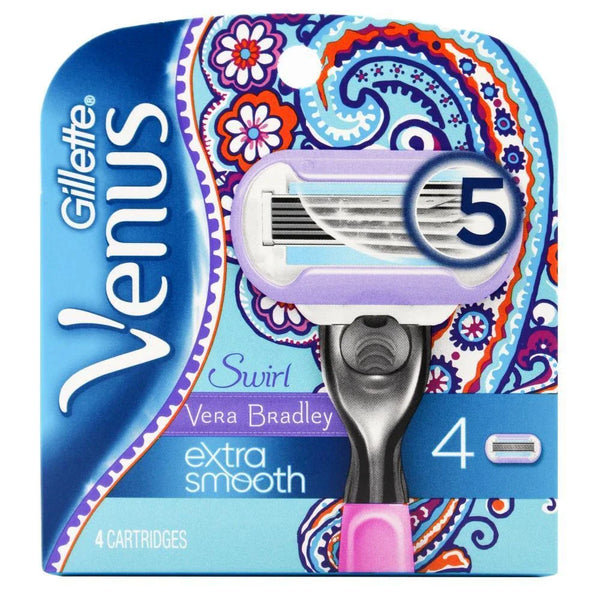 Gillette - Venus Cartridges Swirl Vera Bradly Extra Smooth Pack of 4 Catridges