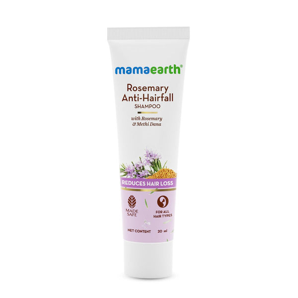Mamaearth Rosemary Anti-Hair Fall Shampoo with Rosemary & Methi Dana for Reducing Hair Loss & Breakage - 20ml