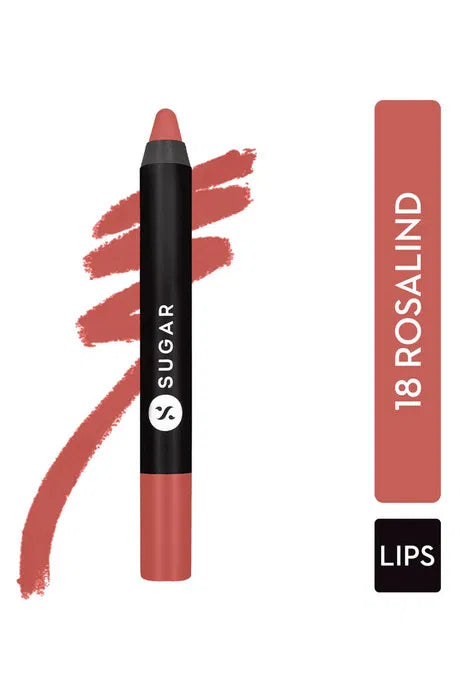 Sugar - Matte As Hell Crayon Lipstick With Free Sharpener - 18 Rosalind Nude Rose 2.8g