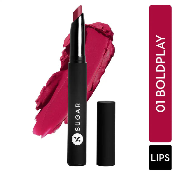 Sugar - Matte Attack Transferproof Lipstick Color: 01 Boldplay (Cardinal Pink)