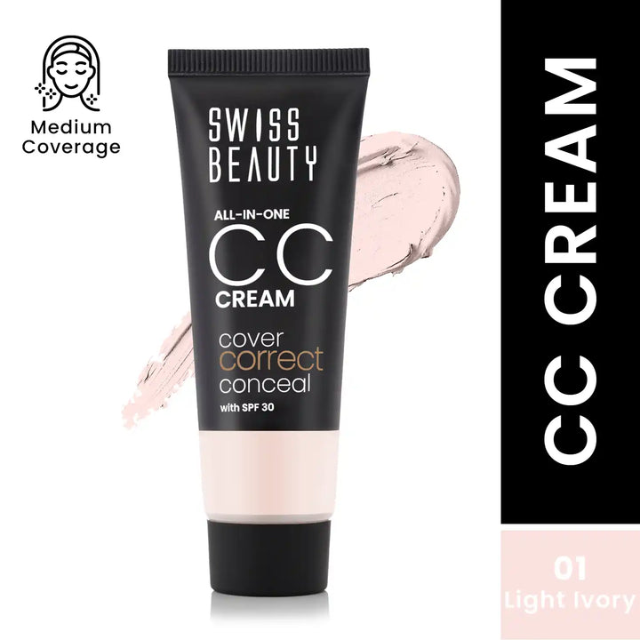Swiss Beauty - All-In-One CC Cream Light Ivory Shade No. 1