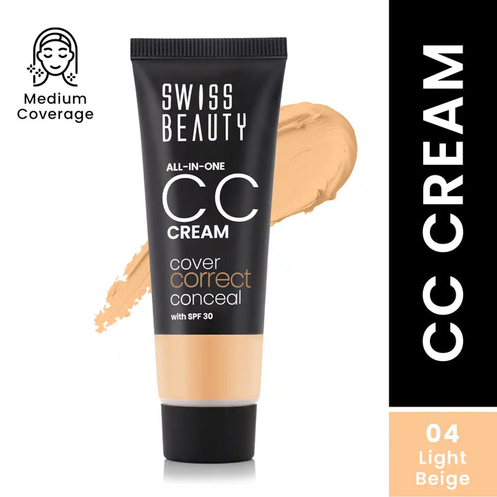 Swiss Beauty - All-In-One CC Cream Light Beige Shade No. 4