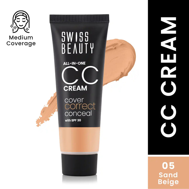Swiss Beauty - All-In-One CC Cream Sand Beige Shade No. 5