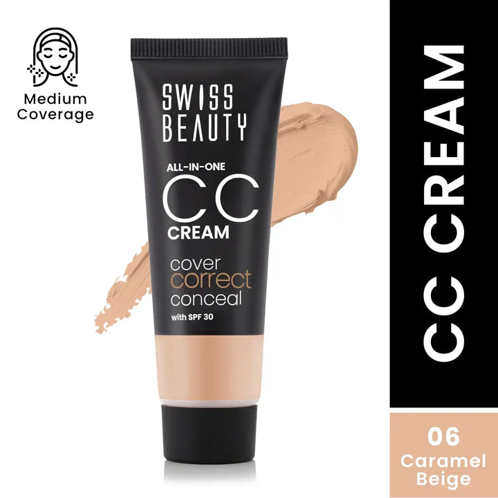 Swiss Beauty - All-In-One CC Cream Caramel Beige Shade No. 6