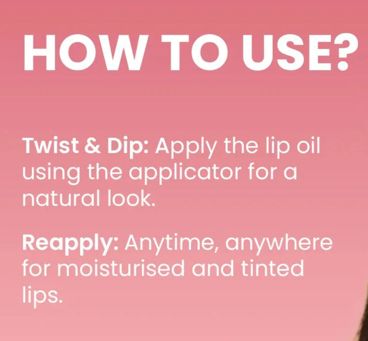 Swiss Beauty - Dip Tint Lip Oil Shade No. 01 Strawberry