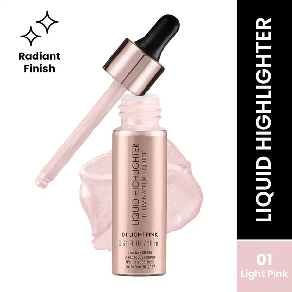 Swiss Beauty - Drop & Glow Liquid Highlighter Light Pink Shade No. 1