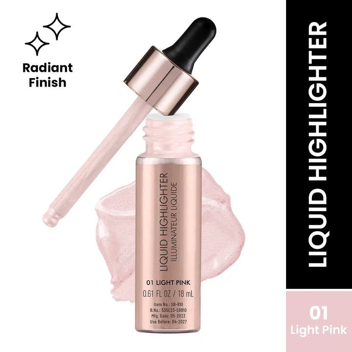 Swiss Beauty - Drop & Glow Liquid Highlighter Light Pink Shade No. 1
