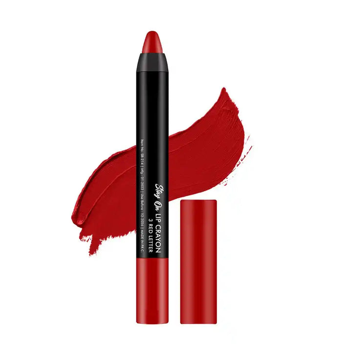 Swiss Beauty - Stay On Lip Crayon Matte Finish for 12hr Shade No. 03 Red Letter