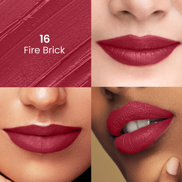 Swiss Beauty - Satin Comfort Lipstick Shade No. 16 Fire Brick