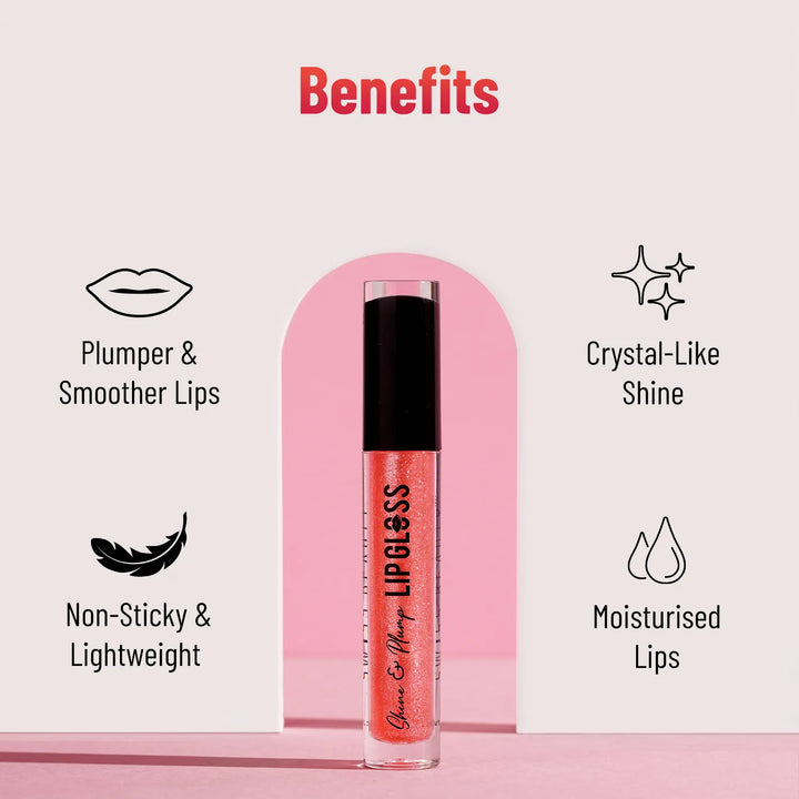 Swiss Beauty - Shine & Plump Lip Gloss 4ml Shade No.04 Pretty Pink