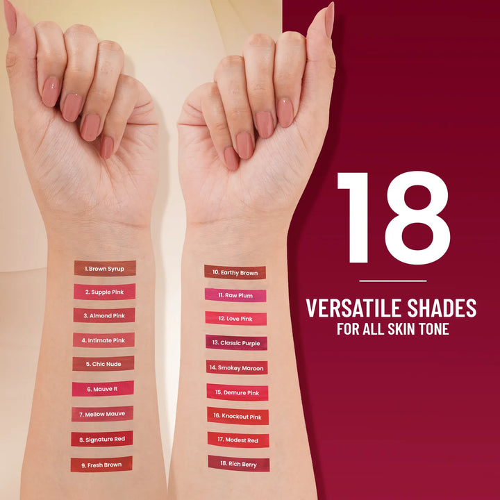 Swiss Beauty - Stay On Matte Liquid Lipstick Shade No. 12 Love Pink