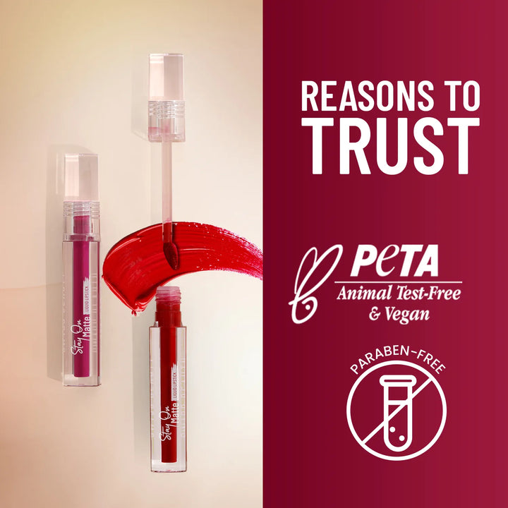 Swiss Beauty - Stay On Matte Liquid Lipstick Shade No. 02 Supple Pink