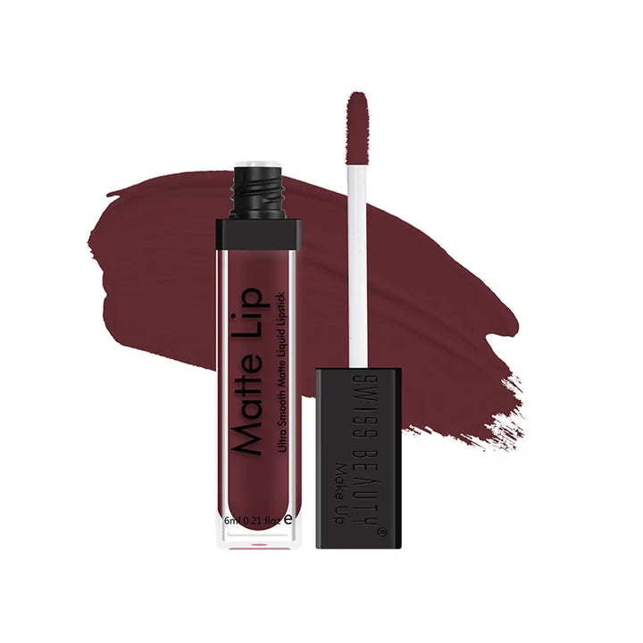 Swiss Beauty - Matte Lip Liquid Lipstick Shade No. 05 Grape Wine