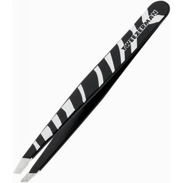 Tweezerman Slant Tweezers Zebra - Kess Hair and Beauty