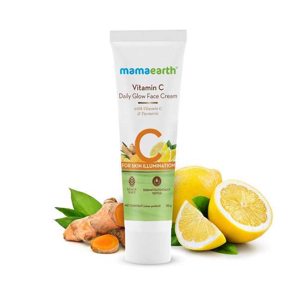 Mamaearth Vitamin C Daily Glow Face Cream With Vitamin C & Turmeric for Skin Illumination - 20ml