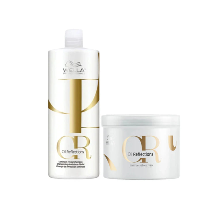 Wella Professionals Oil Reflections 1L Shampoo & Mask 500ml Bundle - Kess Hair and Beauty